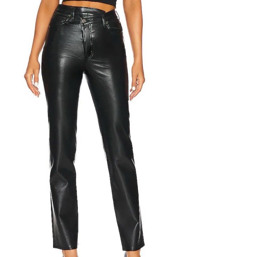 Agolde Recycled Leather Criss Cross Straight Size 30